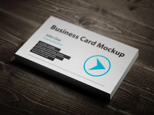 木板背景名片贴图样机Business Card Mockup Big Bundle
