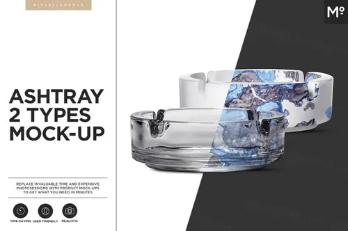 Ashtray 2 Types Mock-up