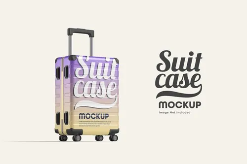 手提箱拉杆箱行李箱设计贴图展示样机模板 Suitcase L