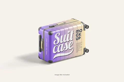 手提箱拉杆箱行李箱设计贴图展示样机模板 Suitcase L