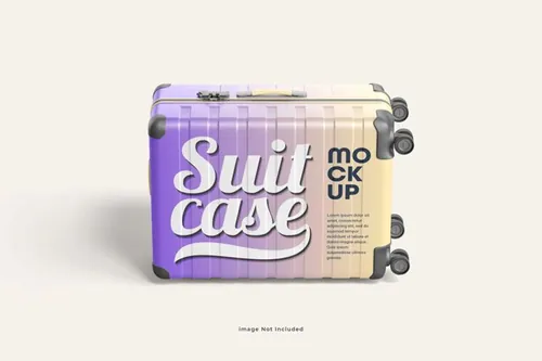 手提箱拉杆箱行李箱设计贴图展示样机模板 Suitcase L