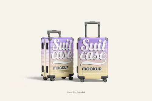 手提箱拉杆箱行李箱设计贴图展示样机模板 Suitcase L