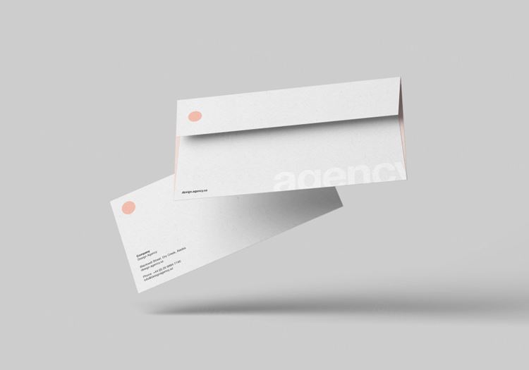 创意信封设计制作展示样机模板 Standard DL Envelope Mockup