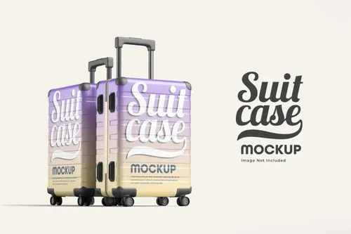 手提箱拉杆箱行李箱设计贴图展示样机模板 Suitcase L