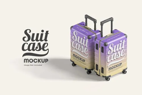 手提箱拉杆箱行李箱设计贴图展示样机模板 Suitcase L