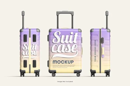 手提箱拉杆箱行李箱设计贴图展示样机模板 Suitcase L