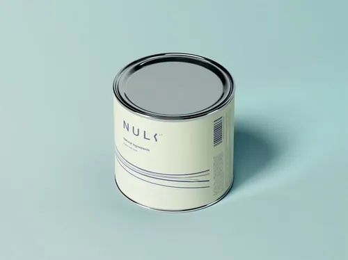 金属罐头食品油漆补充剂包装设计贴图展示样机PSD模板 Met