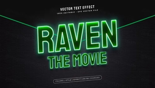 好莱坞电影级三维立体特效字体文本特效可编辑EPS矢量模板素材3d text style effect