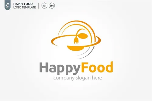 餐饮食品主题 标志Logo模板 Happy-Food-Logo