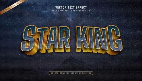 好莱坞电影级三维立体特效字体文本特效可编辑EPS矢量模板素材3d text style effect