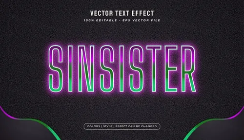 好莱坞电影级三维立体特效字体文本特效可编辑EPS矢量模板素材3d text style effect