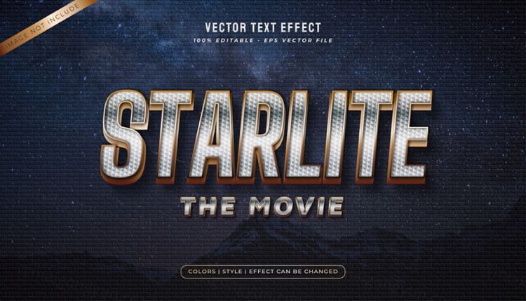 好莱坞电影级三维立体特效字体文本特效可编辑EPS矢量模板素材3d text style effect