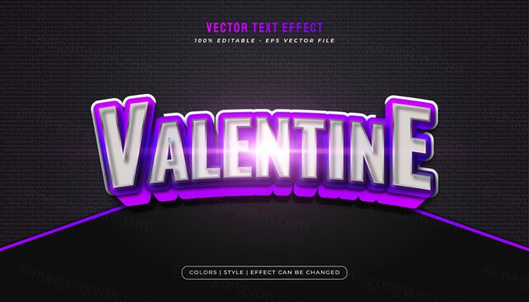 好莱坞电影级三维立体特效字体文本特效可编辑EPS矢量模板素材3d text style effect