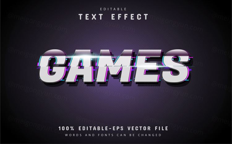 好莱坞电影级三维立体特效字体文本特效可编辑EPS矢量模板素材3d text style effect