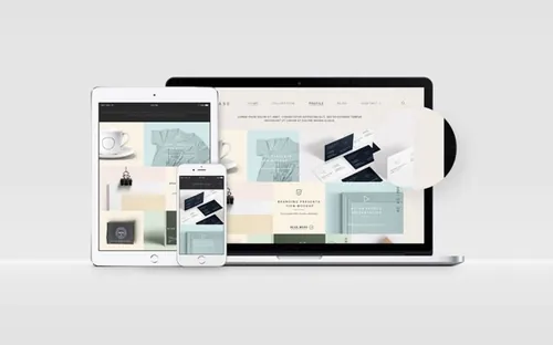 网页设计展示电子设备贴图PSD模板Modern Psd Responsive Showcase