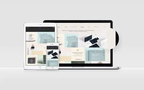 网页设计展示电子设备贴图PSD模板Modern Psd Responsive Showca