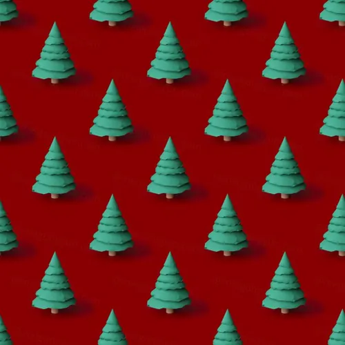 圣诞树图案新年圣诞节装饰元素3D渲染合成高清背景 3d rendering of a christmas