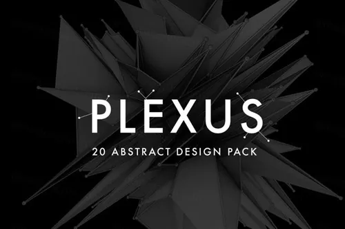 20张高质量科幻粒子微原子链接抽象图形素材 Plexus -