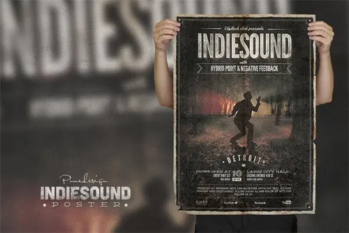 经典神秘的海报模版 Indiesound – Vintage Poster