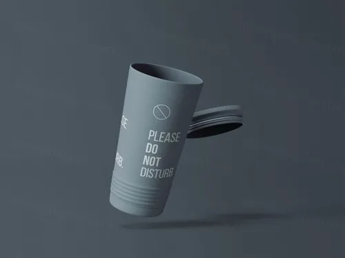 一次性咖啡杯外观设计PSD样机模板 Tumbler Cup Mockup
