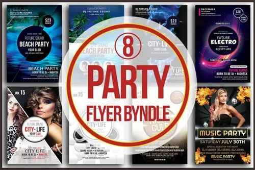 聚会派对海报模版 Party Flyer Bundle