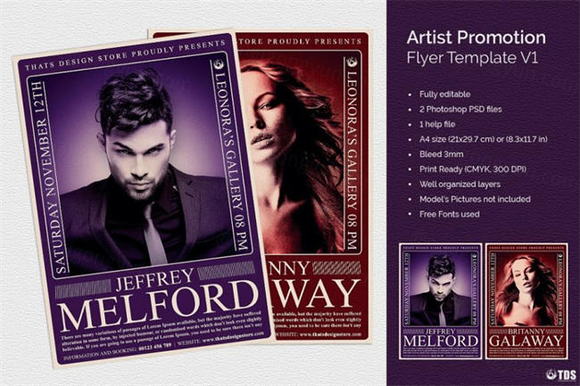 艺术促销海报 Artist Promotion Flyer