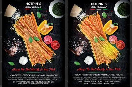 意大利餐厅海报模版 Italian Restaurant Flyer Template