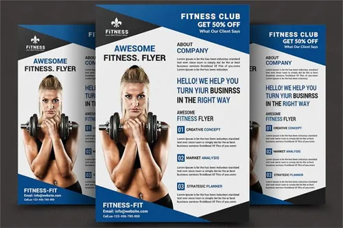 简约健身海报模版 Fitness Flyer