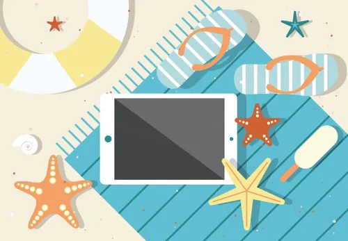 美丽夏日矢量元素Beautiful Summer