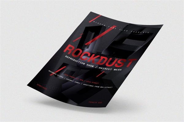 时尚抽象多用途的液体大理石质感海报rockdust