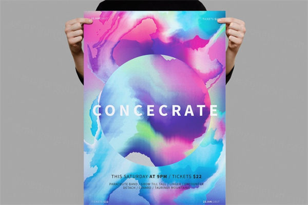 大理石质感海报宣传单