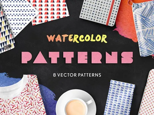 水彩无缝背景Watercolor Seamless Patt