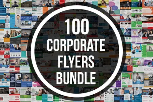 企业海报模版 100 Corporate Flyers Bundle