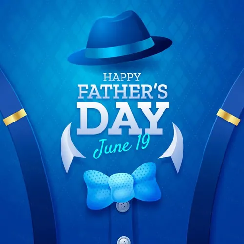 父亲节写实插画EPS矢量海报模板素材