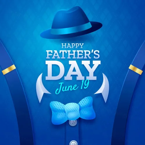 父亲节写实插画EPS矢量海报模板素材