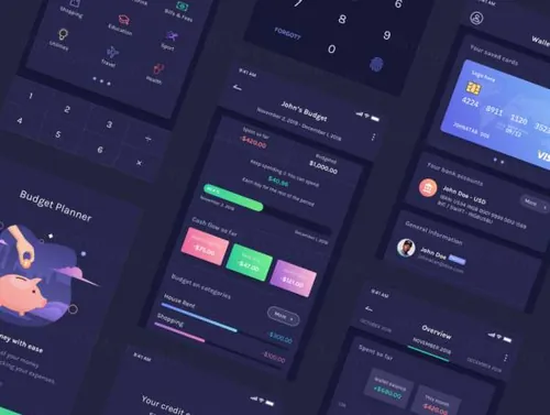 移动用户界面工具包BudgetPlanner Mobile UI Ki