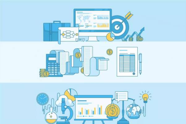 线性设计风格矢量概念插画Banner设计模板