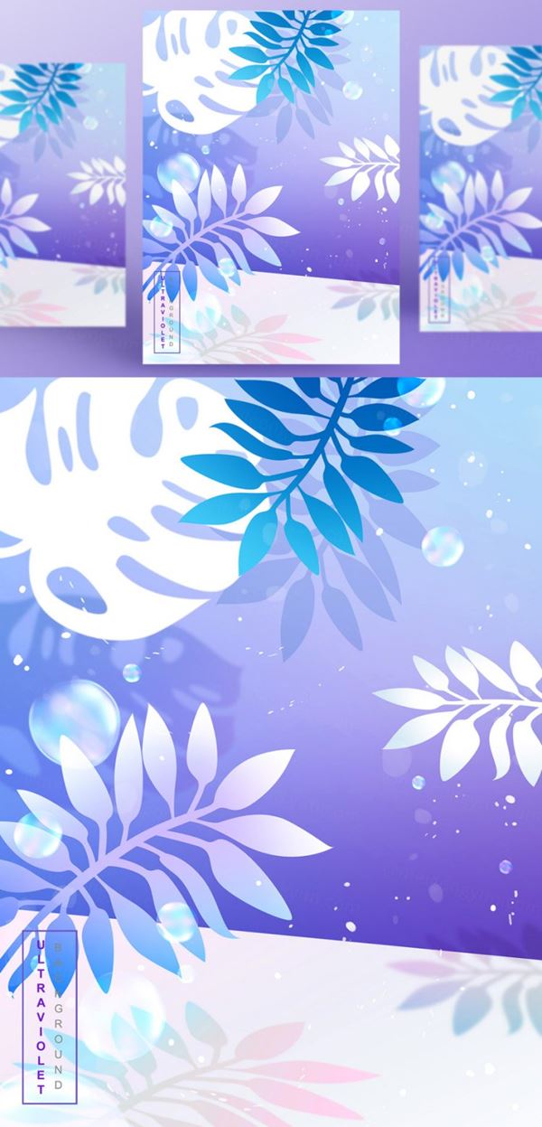 浪漫紫色透明彩色气球气泡节日生日宴会婚礼背景海报PSD设计素材