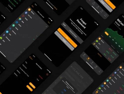用于草图的加密应用程序UI工具包设计 App UI Kit desig