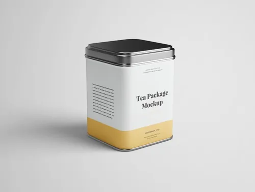 罐头包装外观设计样机模板 Tea Package Mockup