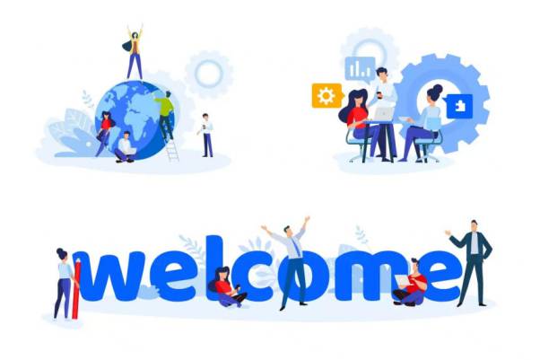 扁平设计风格企业管理主题概念插画