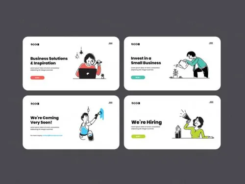 企业宣传概念设计插图包Corporate Illustration P