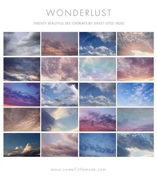 高清天空覆盖照片Wonderlust Sky Overlays