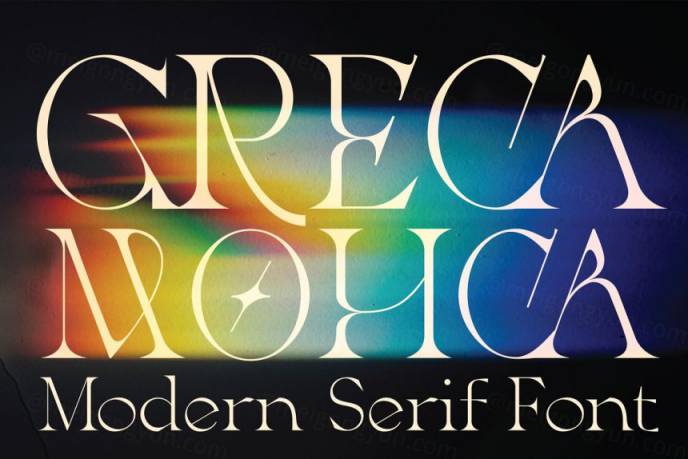优雅浪漫的女性婚礼请柬排版英文字体 Greca - Modern Serif Font