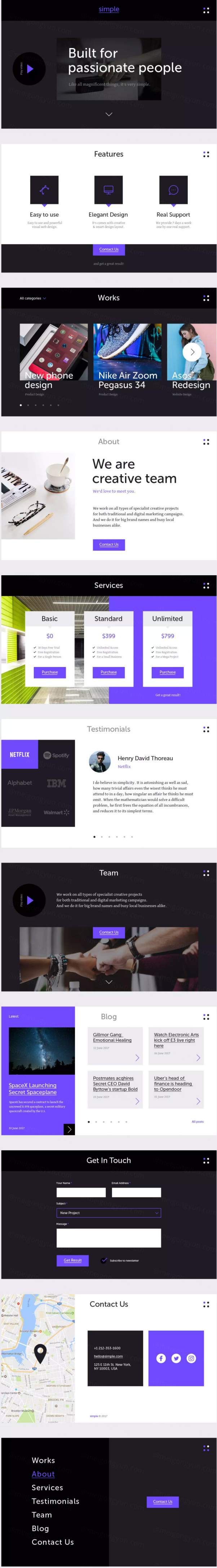 简单时尚漂亮的网站UI KITS