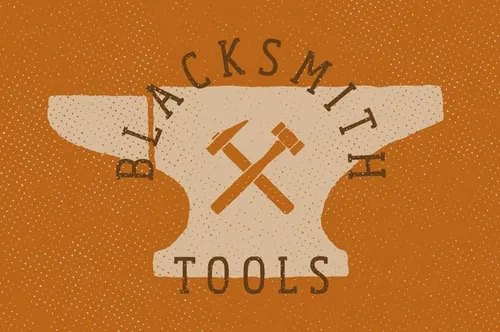 手工绘制工具图形 Blacksmith Tools  By