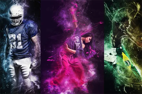 酷炫背景特效PS插件素材 Fracture Photoshop Act