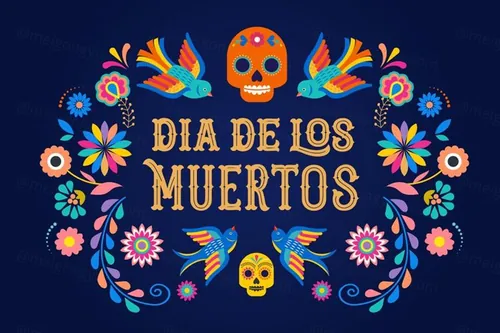 墨西哥亡灵节马克笔手绘插画 Day of the Dead