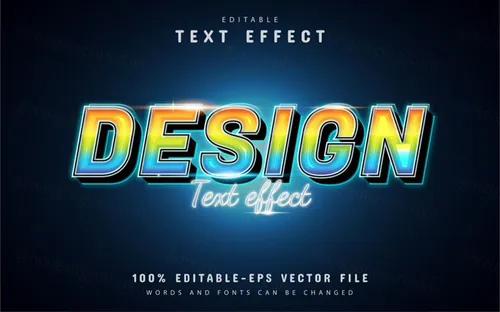 好莱坞电影级三维立体特效字体文本特效可编辑EPS矢量模板素材3d text style effect