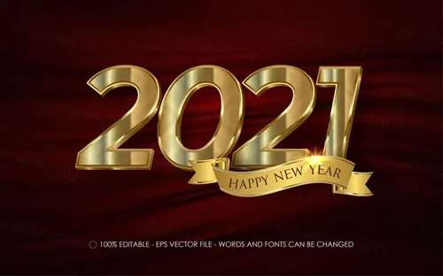 好莱坞电影级三维立体黄金质感特效字体文本特效可编辑EPS矢量模板素材